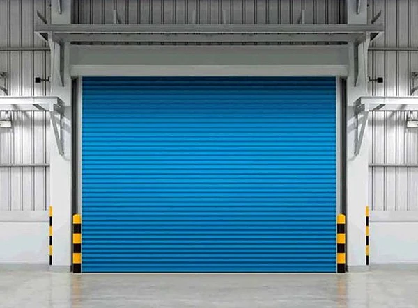 Industrial roller door in a warehouse