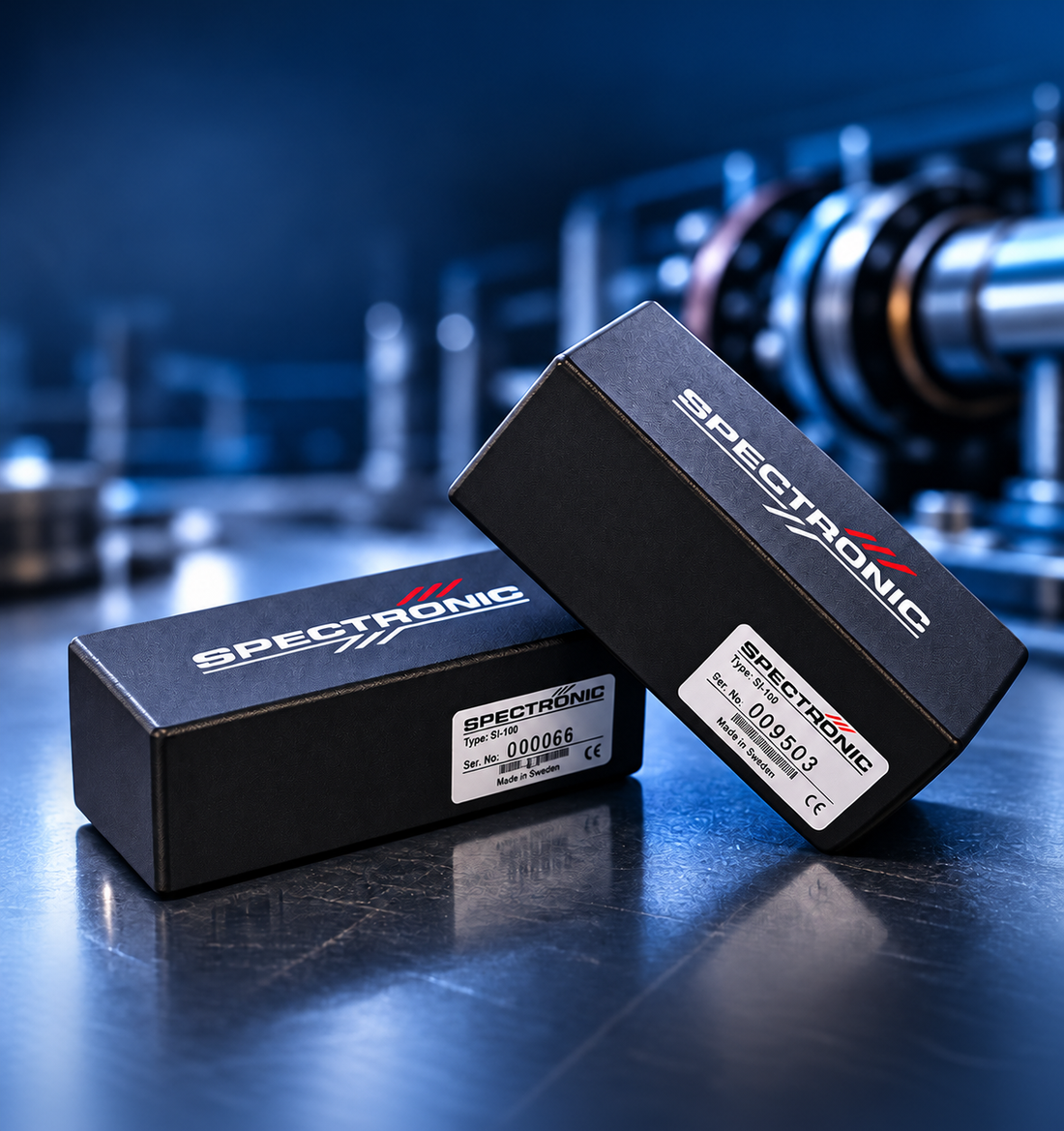 Two Spectronic industrial acoustic sensors